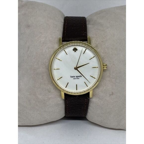 Kate Spade New York Gramercy 0002 Women\'s Brown Leather Analog Dial Watch VK160